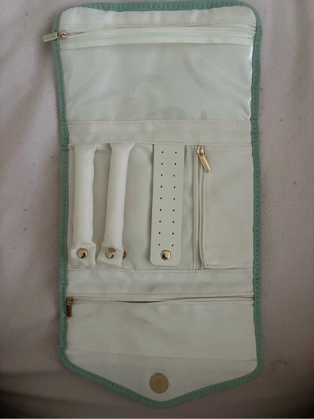 Green Foldable Travel Accessory Organizer